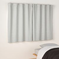 無印良品 防炎 遮光性 二重織りノンプリーツカーテン 幅100×丈105cm用 ライトグレー 1セット（1枚×2） 良品計画