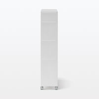 無印良品 再生ポリプロピレン入り 収納ストッカー キャスター付2 ホワイトグレー 約幅18×奥行40×高さ83cm 良品計画