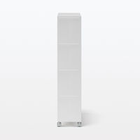 無印良品 再生ポリプロピレン入り 収納ストッカー キャスター付3 ホワイトグレー 約幅18×奥行40×高さ83cm 良品計画