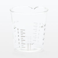 無印良品 耐熱ガラス メジャーカップ 大さじ 小さじ計量メモリ付き 100mL 約直径7×高さ7.5cm 1セット（1個×6）