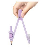 クツワ 回しやすい算数 コンパス パープル CP234PU 1セット(5個)（直送品）