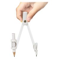 クツワ 回しやすい算数 コンパス ホワイト CP234WH 1セット(5個)（直送品）
