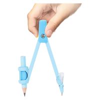 クツワ 回しやすい算数 コンパス ライトブルー CP234LB 1セット(5個)（直送品）