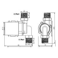 マリンテック 循環ポンプ M12ー15SL 8mmニップル 1台（直送品）