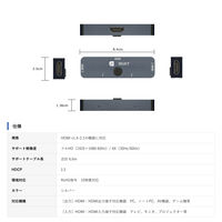 Vodaview HDMI切替機 PC2台→モニター/PC→モニター2台 両方向対応 VV-HDAHDA2-SW 1個