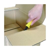 長谷川刃物 キャナリー 段ボールのこ ダンちゃん フッ素コーティングキャップ付き DC-190FC 1本 65-2573-63（直送品）