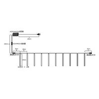 アズワン LED流れ星ライト 3528型 720球 60cm×10本 白 67-6595-42 1式（直送品）