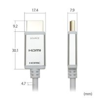 ホーリック 光ファイバー HDMIケーブル 20m 4K/60p対応モデル ホワイトケーブルタイプ HH200-771SW 1本（直送品）