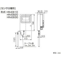 HNーE8series 壁取付形温湿度計(本質安全防爆)ケーブル2m(センサ分離形)相対湿度 ー40~60°C HN-E8201100 1個（直送品）