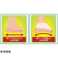 アズワン 横アーチにアプローチ さわやか足楽サポーター 2足組 67-5282-20 1組(2足)（直送品）