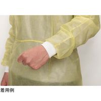 フィフティ・ヴィジョナリー アイソレーションガウン(非防水ーリブ袖)個包装 黄 100枚入り FV-IG-014YL 1ケース(100枚)（直送品）