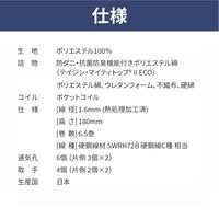 【軒先渡し】ルービックJP ボックスピロートップ付 千鳥ポケットマットレス 厚み25cm ダブル JMX205-D 1枚（直送品）