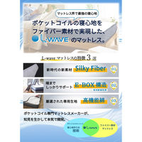 【軒先渡し】ルービックJP L-WAVE ハイブリッド ウォッシャブルシルキーファイバーマットレス ダブル LWWHB22-D 1枚（直送品）