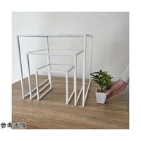 アズワン スチール脚コの字ディスプレイ ホワイト 20cm角 68-0588-66 1個（直送品）