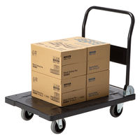 現場のチカラ　樹脂台車（ハンドル折りたたみ）　静音タイプ（ブレーキ付）　300kg荷重 オリジナル