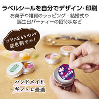 丸シール ラベルシール フォト光沢紙 強粘着 A4 24面 10シート ホワイト EDT-TWGK24R エレコム 1個