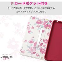 AQUOS wish4 ケース レザー 手帳型 超軽量 薄型 花柄 ディープピンク PM-S241PLFUJPND エレコム 1個