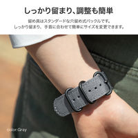 Apple Watch 38/40/41/42mm バンド 「CORVIN」 3バックルナイロンバンド ベージュ 軽量（直送品）