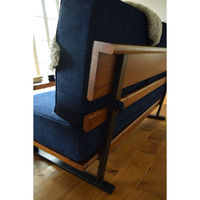 東谷 ROOM ESSENCE メネス 2人掛 幅1210mm ネイビー NS-623 1台（直送品）