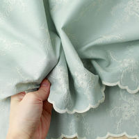 綿ローン 両耳スカラップ刺しゅう生地 巾約100cm×4m切売カット B ナチュラル TM8804-B TM8804-B-4M（直送品）