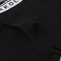 メンズ コットンロゴ無地ボクサーパンツ ブラック L LAKOLE/ラコレ