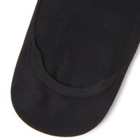 レディース ナイロンカラーカバーソックス ブラック 23～25cm LAKOLE/ラコレ