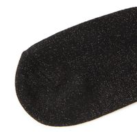 レディース リブラメクルーソックス ブラック 23～25cm LAKOLE/ラコレ