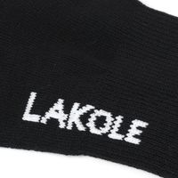 メンズ TCゴースト無地ソックス ブラック 25～27cm LAKOLE/ラコレ