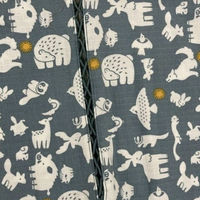 ブルーメイト 甚平 ブルー 150cm 男児 綿100%リップル 動物柄 14492E BL3 150 1着（直送品）