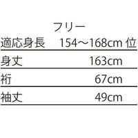 ブルーメイト 小紅梅浴衣 婦人 綿100% 2点セット ブルー フリーサイズ 17402L BL2 F 1着（直送品）