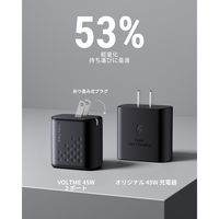 VOLTME USB充電器 45W.20W TypeC×2 ブラック 折りたたみ式 V2141 1個