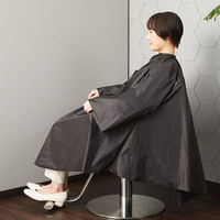 SEVEN BEAUTY (セブンビューティー) N防水 袖付きカラークロス ブラック 41700 1枚（直送品）