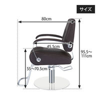 SEVEN BEAUTY (セブンビューティー) スタイリングチェア REST ダークブラウン 37411 1台（直送品）