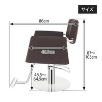 SEVEN BEAUTY (セブンビューティー) スタイリングチェア PLATZ ダークブラウン 37414 1台（直送品）