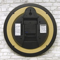 さんてる レトロ電波時計 ファクトリー 置き掛け兼用 直径270×奥行60mm アンティークブラウン DQL668 1個（直送品）