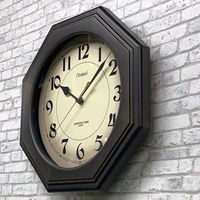 さんてる 電波時計 クロックスランド 置き掛け兼用 幅285×奥行55×高さ285mm ライトブラック SR26_DBK_A  1個（直送品）