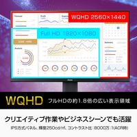 iiyama 27インチ液晶モニター 上下昇降機能/画面回転機能 XUB2792QSU-B6 1台