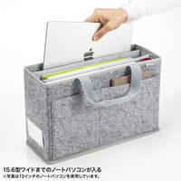 サンワサプライ フェルトBOXバッグ BAG-TW9GY 1個