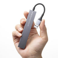 サンワサプライ  USB 5Gbps 3ポート スリム ハブ（カードリーダー付き） USB-3HC320MS（直送品）
