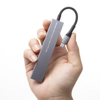 サンワサプライ USB 5Gbps 3ポート スリム ハブ(カードリーダー付き) USB-3TCHC22MS 1個