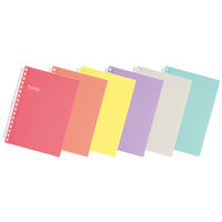 リヒトラブ Pastello ツイストノート A6 リーフ30枚 N1964-2ルージュ 1セット（1冊×5）