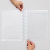 リヒトラブ AQUA DROPs ツイストノート厚型 A6 リーフ70枚 N1665-1乳白 1セット（1冊×5）