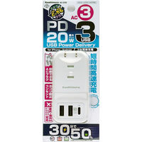 カシムラ USBポート付電源タップ 3A AC-035 1台