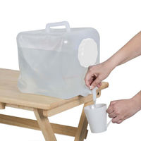 ベストコ ウォータータンク クリア 16L フォールディング ワイドマウス ND-9087 1個