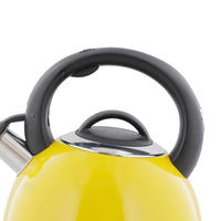 ベストコ やかん 笛吹き ケトル 2.5L ステンレス製 IH 対応 イエロー NQ-0021 1個