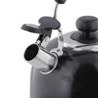 ベストコ やかん 笛吹き ケトル 2.4L ステンレス製 IH 対応 ブラック NQ-0027 1個