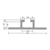 トレード アルミ平リブ シルバー 4m 089475 1本（直送品）