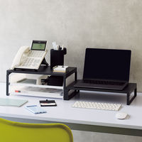 リヒトラブ 机上台 幅390mm ハイタイプ マットブラック A7331-124 1台