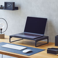 リヒトラブ 机上台 幅390mm ロータイプ マットブラック A7330-124 1セット（1台×5）