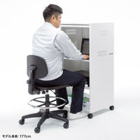 セキュリティーラック 小 幅560×奥行490×高さ490mm ホワイト RAC-SL5 1個（直送品）